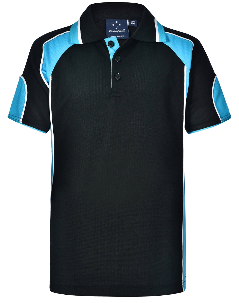 Winning Spirit Alliance Kids Cooldry Contrast Short Sleeve With Sleeve Panels Polo-(PS61K)