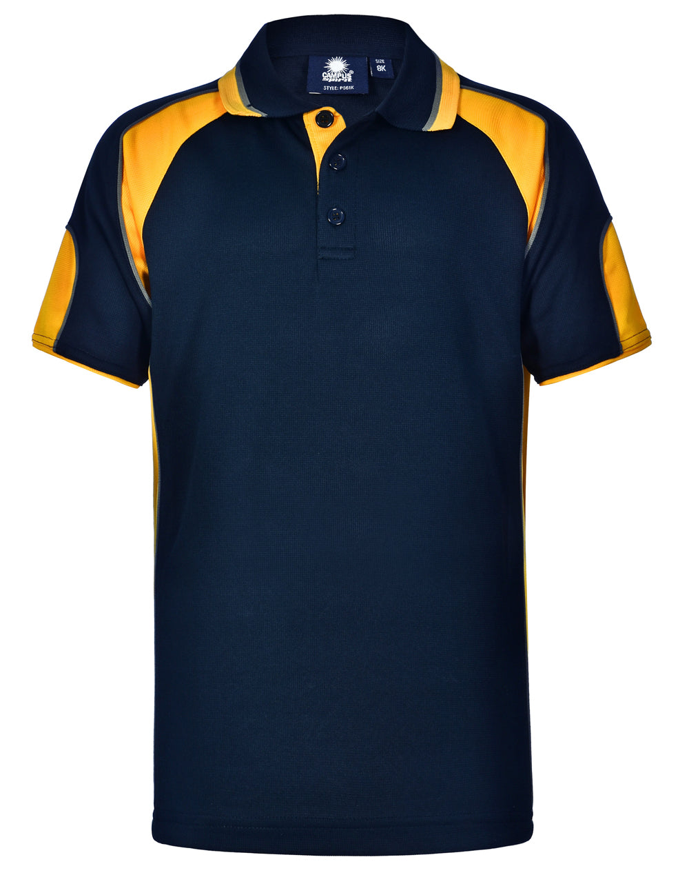 Winning Spirit Alliance Kids Cooldry Contrast Short Sleeve With Sleeve Panels Polo-(PS61K)