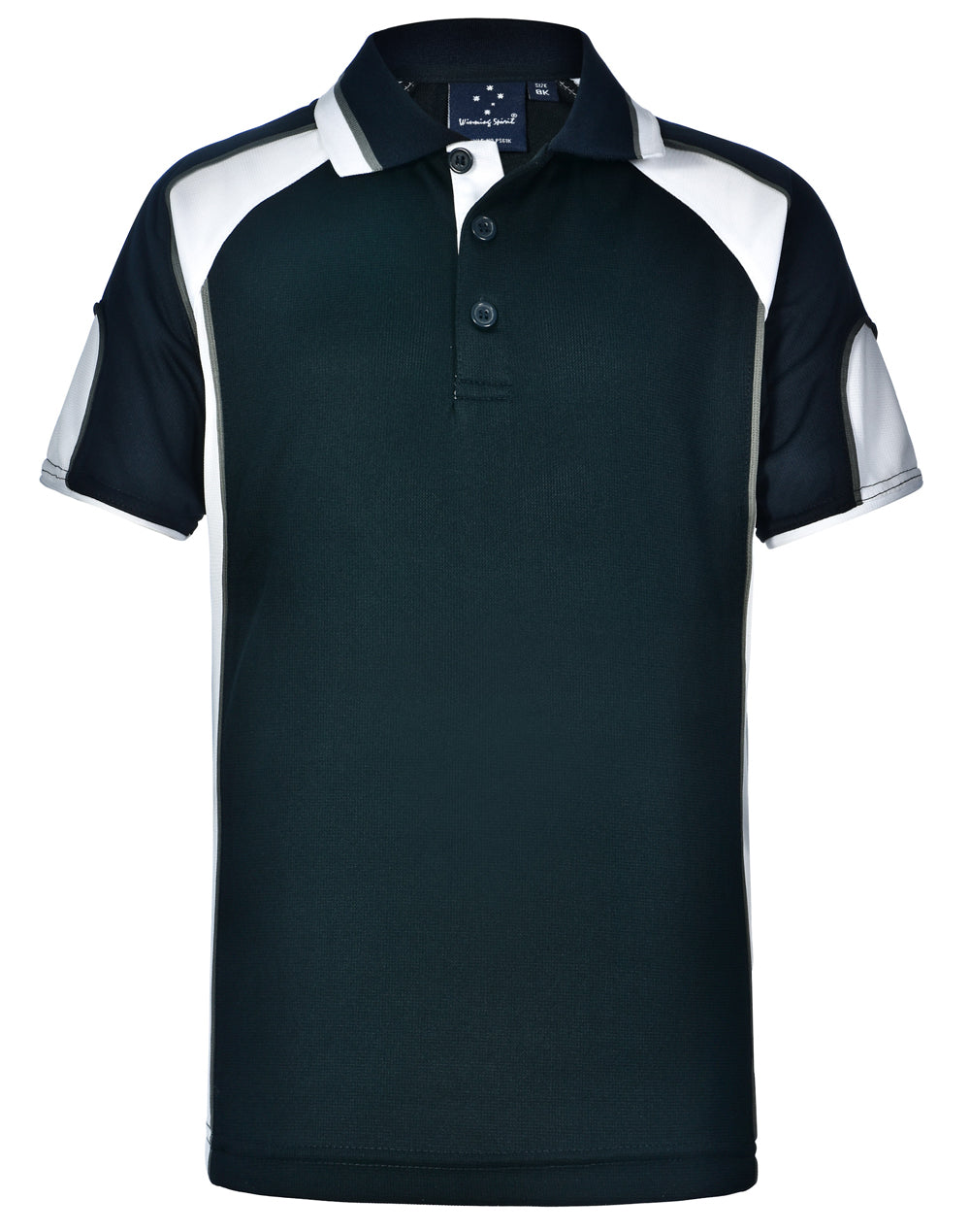 Winning Spirit Alliance Kids Cooldry Contrast Short Sleeve With Sleeve Panels Polo-(PS61K)
