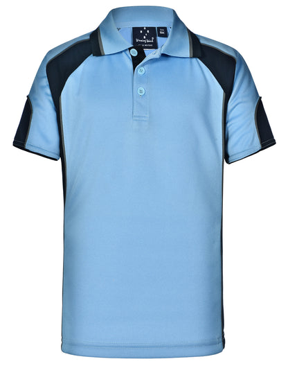Winning Spirit Alliance Kids Cooldry Contrast Short Sleeve With Sleeve Panels Polo-(PS61K)