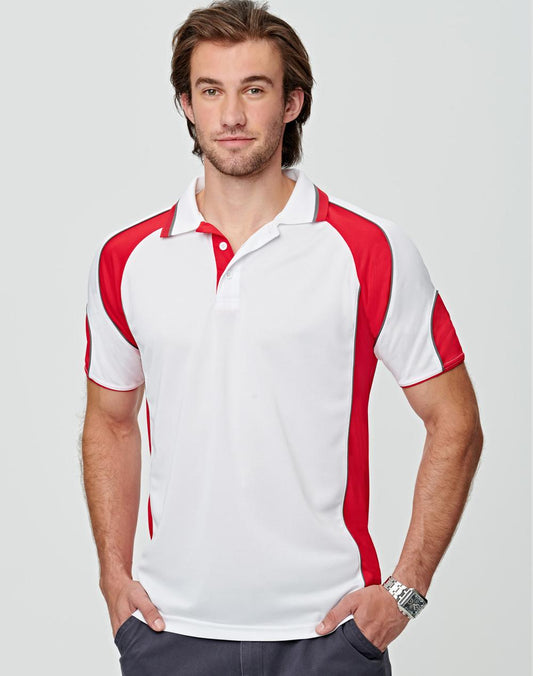 Winning Spirit Men's CoolDry® Contrast Polo with Sleeve Panels 1st (11 Colour)-(PS61)