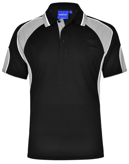 Winning Spirit Men's CoolDry® Contrast Polo with Sleeve Panels 1st (11 Colour)-(PS61)