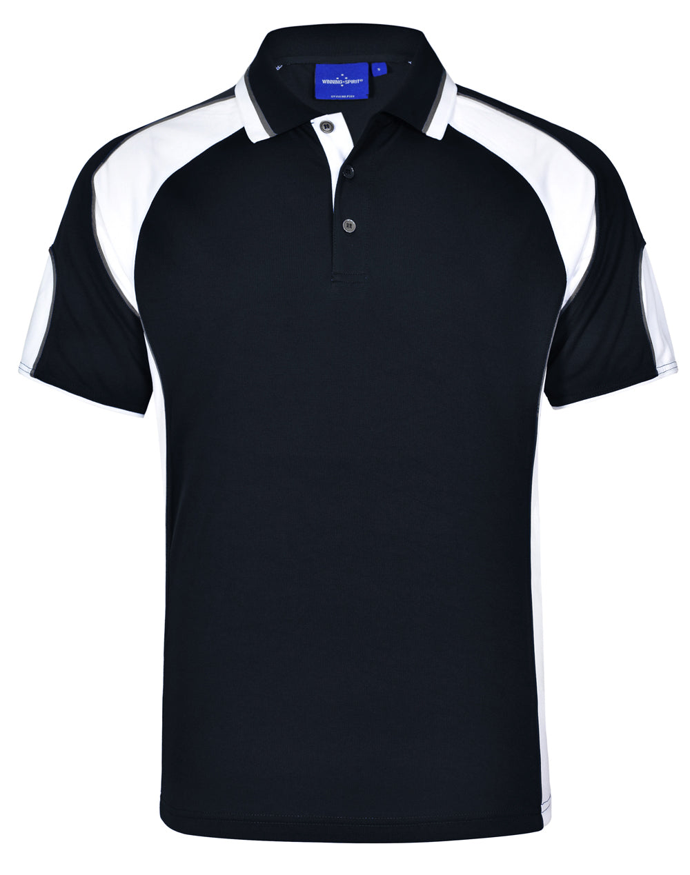 Winning Spirit Men's CoolDry® Contrast Polo with Sleeve Panels 1st (11 Colour)-(PS61)