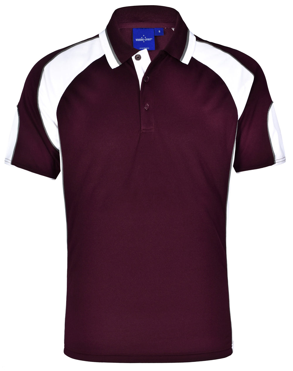 Winning Spirit Men s CoolDry Contrast Polo with Sleeve Panels 1st