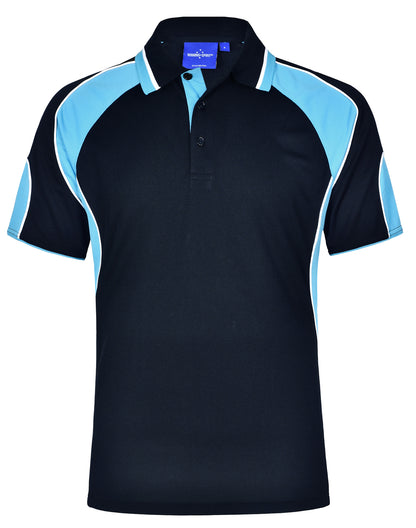 Winning Spirit Men's CoolDry® Contrast Polo with Sleeve Panels 1st (11 Colour)-(PS61)