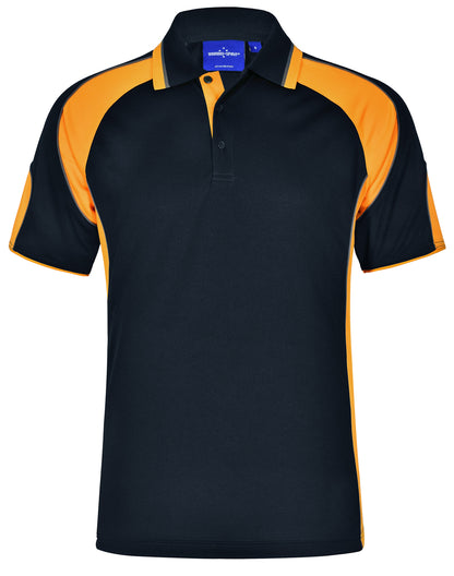 Winning Spirit Men's CoolDry® Contrast Polo with Sleeve Panels 1st (11 Colour)-(PS61)