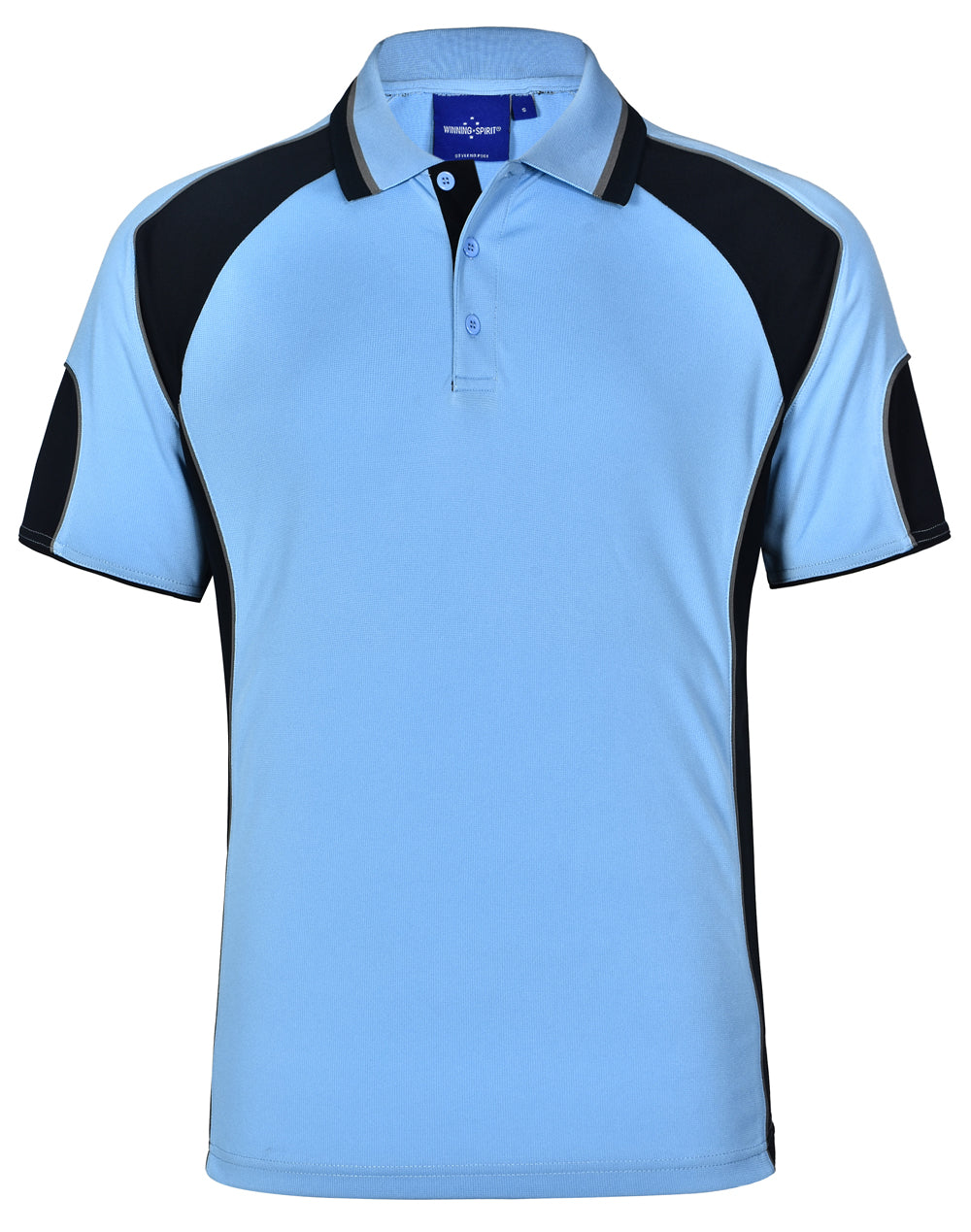 Winning Spirit Men's CoolDry® Contrast Polo with Sleeve Panels 2nd (7 Colour)-(PS61)