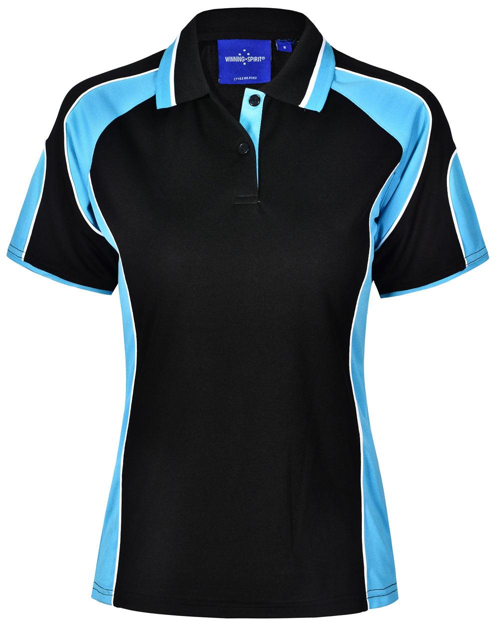 Winning Spirit Ladies' CoolDry® Contrast Polo with Sleeve Panels 1st (11 Colour)-(PS62)