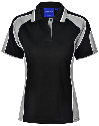 Winning Spirit Ladies' CoolDry® Contrast Polo with Sleeve Panels 1st (11 Colour)-(PS62)