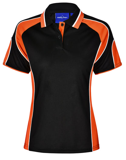 Winning Spirit Ladies' CoolDry® Contrast Polo with Sleeve Panels 1st (11 Colour)-(PS62)