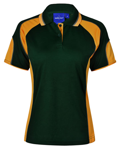 Winning Spirit Ladies' CoolDry® Contrast Polo with Sleeve Panels 1st (11 Colour)-(PS62)