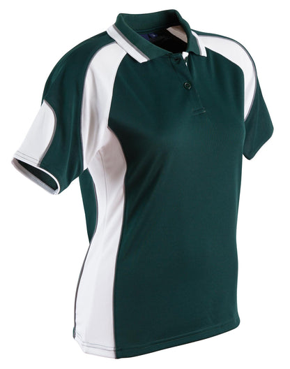 Winning Spirit Ladies' CoolDry® Contrast Polo with Sleeve Panels 1st (11 Colour)-(PS62)
