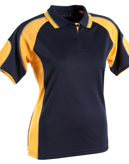 Winning Spirit Ladies' CoolDry® Contrast Polo with Sleeve Panels 1st (11 Colour)-(PS62)