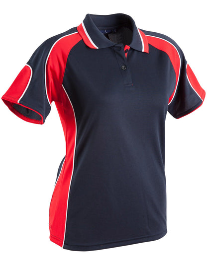 Winning Spirit Ladies' CoolDry® Contrast Polo with Sleeve Panels 1st (11 Colour)-(PS62)