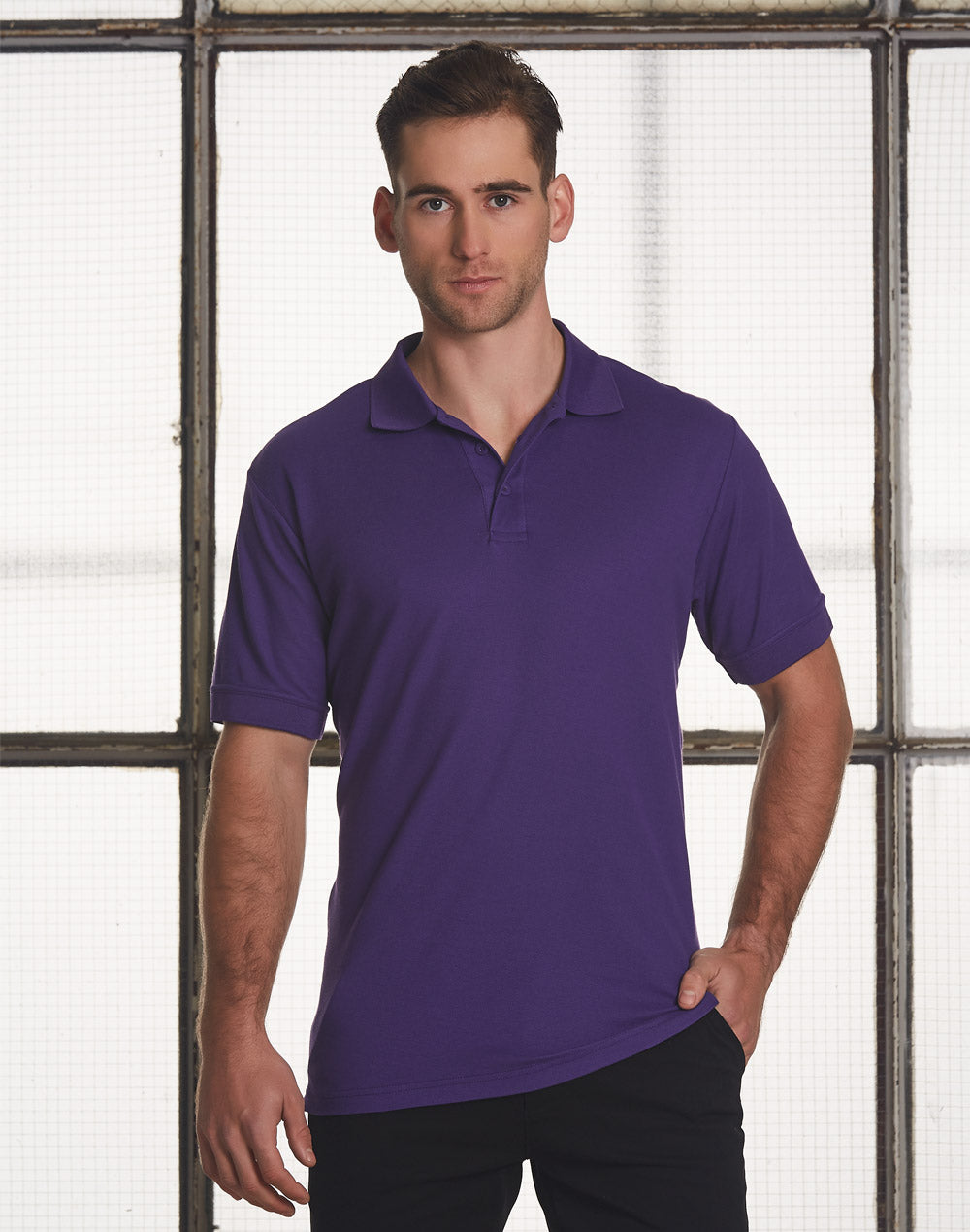 Winning Spirit Men's TrueDry® Solid Colour Pique Polo 2nd(5 Colour)-(PS63)