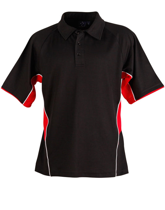 Winning Spirit Men's TrueDry® Tri-colour, Short Sleeve Polo-(PS68)