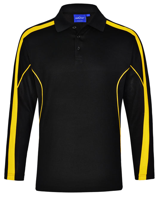 Winning Spirit Men's TrueDry® Long sleeve Polo-(PS69)