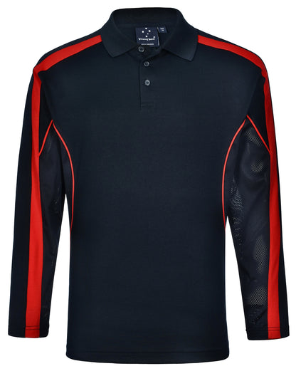 Winning Spirit Men's TrueDry® Long sleeve Polo-(PS69)