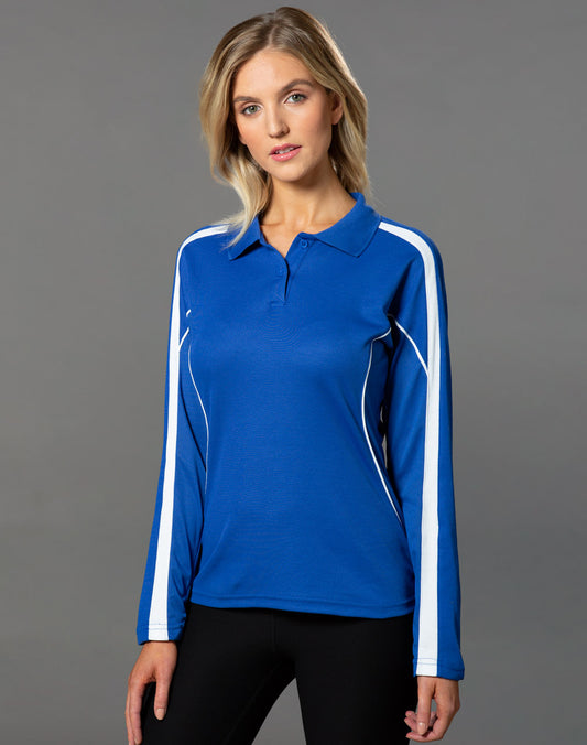 Winning Spirit Ladies' TrueDry® Long Sleeve Polo-(PS70)