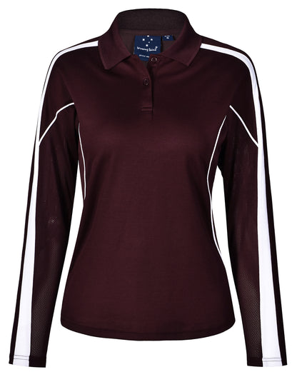 Winning Spirit Ladies' TrueDry® Long Sleeve Polo-(PS70)