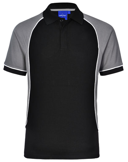 Winning Spirit Kid's TrueDry® Tri-colour Short Sleeve Pique Polo-(PS77K)