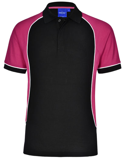Winning Spirit Kid's TrueDry® Tri-colour Short Sleeve Pique Polo-(PS77K)