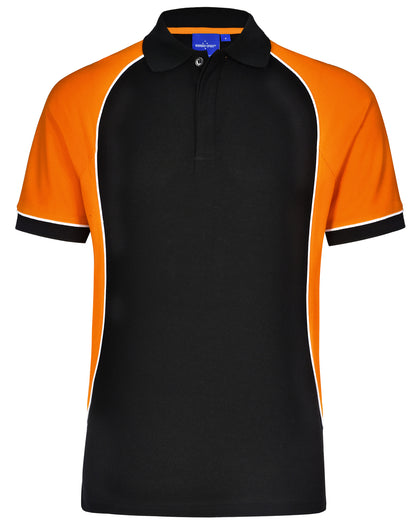 Winning Spirit Kid's TrueDry® Tri-colour Short Sleeve Pique Polo-(PS77K)