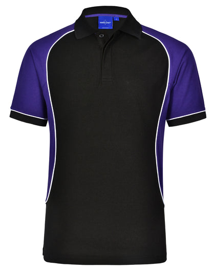 Winning Spirit Kid's TrueDry® Tri-colour Short Sleeve Pique Polo-(PS77K)