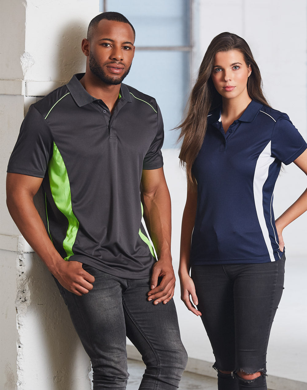 Winning Spirit Ladies' CoolDry Short Sleeve Contrast Polo-(PS80)
