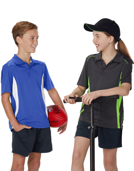 Winning Spirit Kids' Cooldry Short Sleeve Contrast Polo-(PS79K)