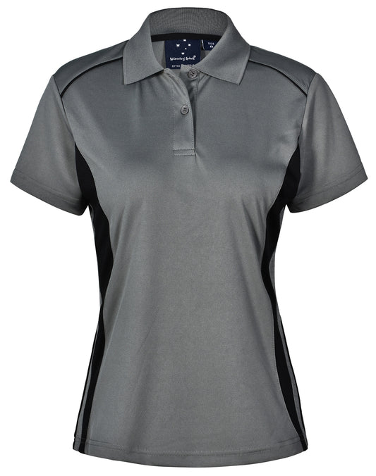 Winning Spirit Ladies' CoolDry Short Sleeve Contrast Polo-(PS80)