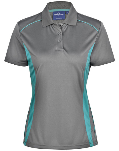 Winning Spirit Ladies' CoolDry Short Sleeve Contrast Polo 1st (11 Colour)-(PS80)