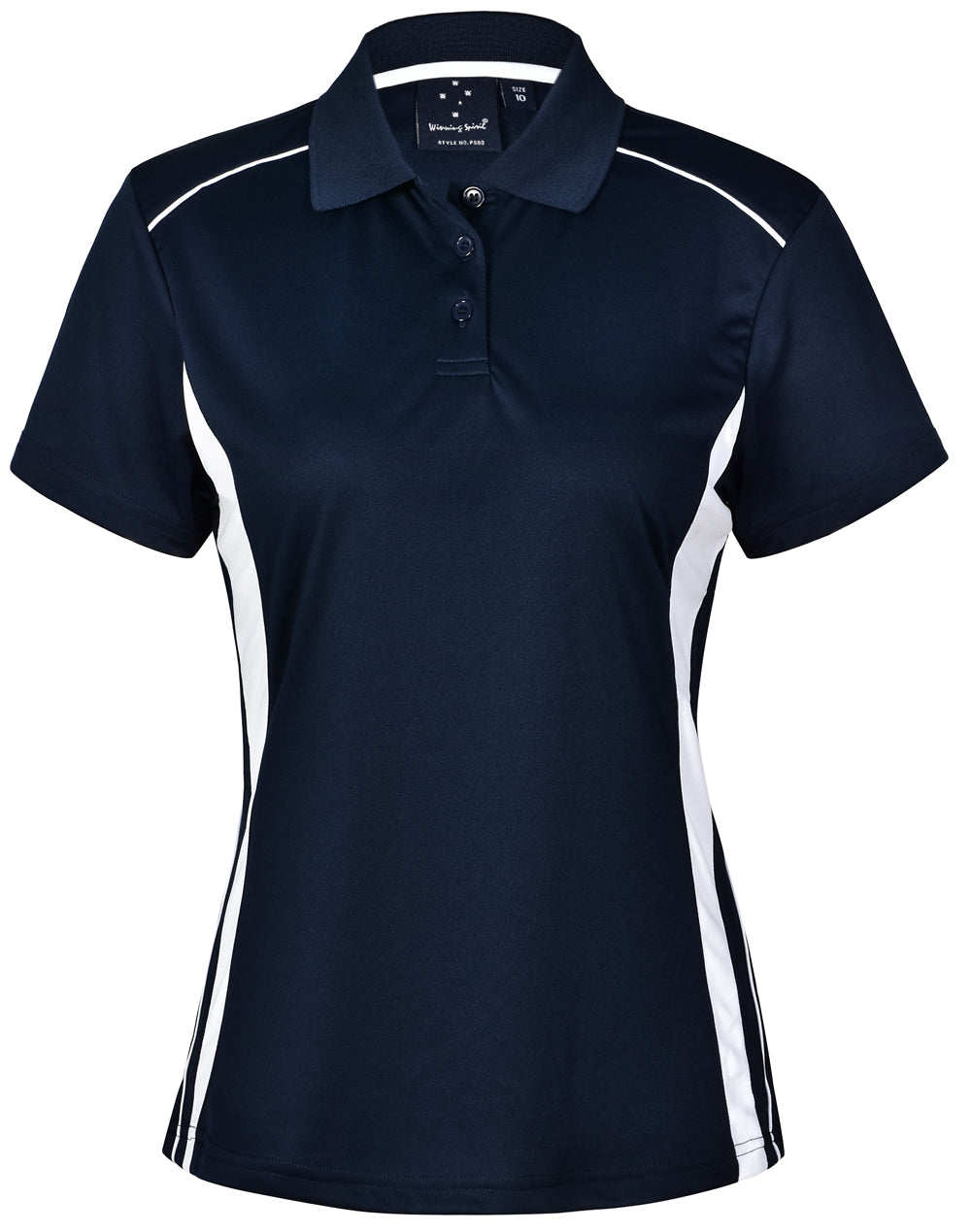 Winning Spirit Ladies' CoolDry Short Sleeve Contrast Polo-(PS80)