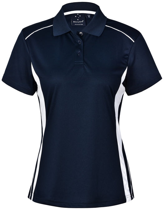 Winning Spirit Ladies' CoolDry Short Sleeve Contrast Polo-(PS80)