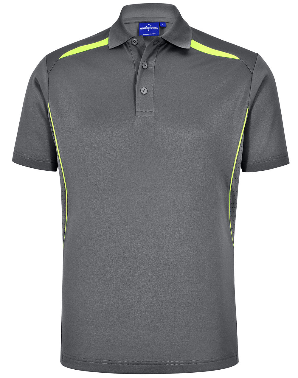 Winning Spirit Mens Sustainable Poly/Cotton Contrast SS Polo 1st (10 colour)-(PS93)