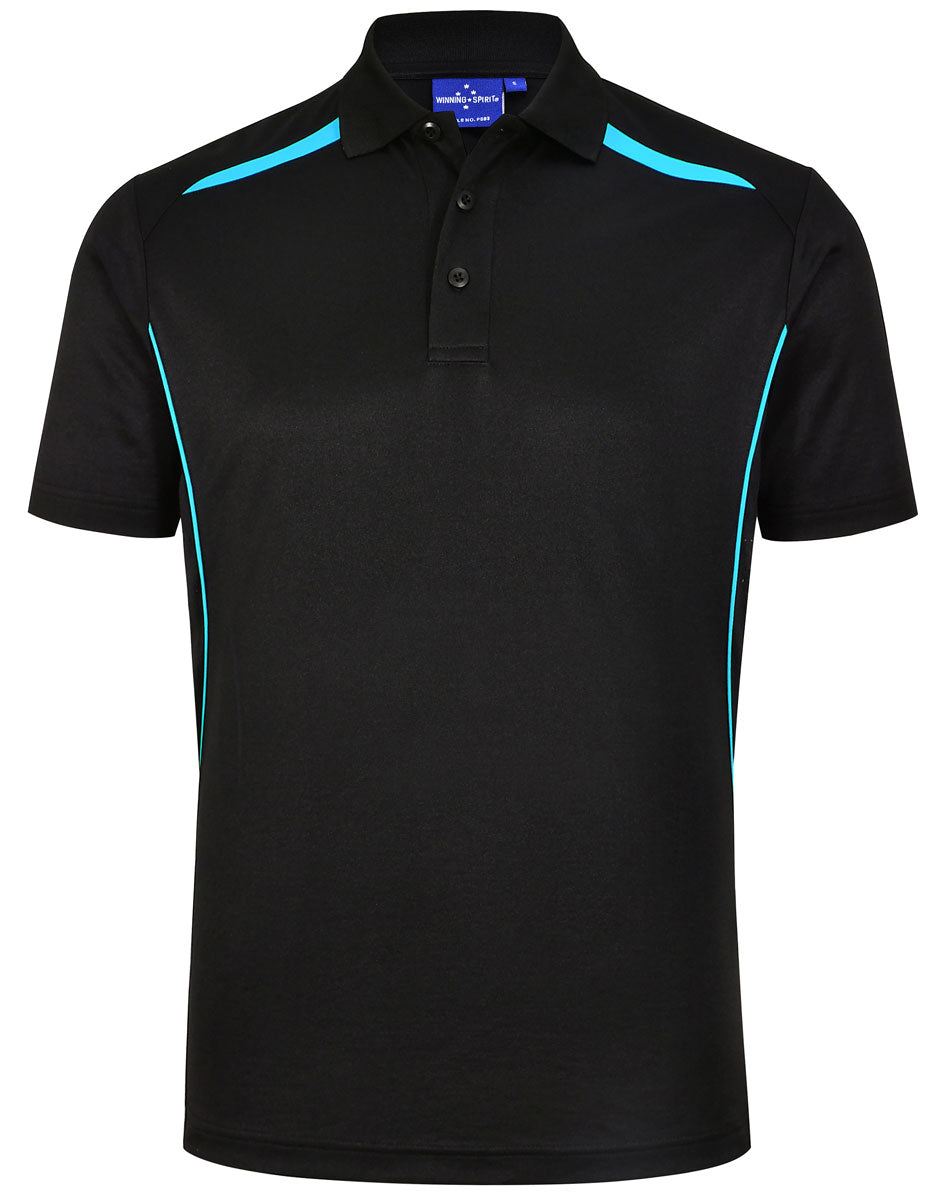 Winning Spirit Mens Sustainable Poly/Cotton Contrast SS Polo 1st (10 colour)-(PS93)