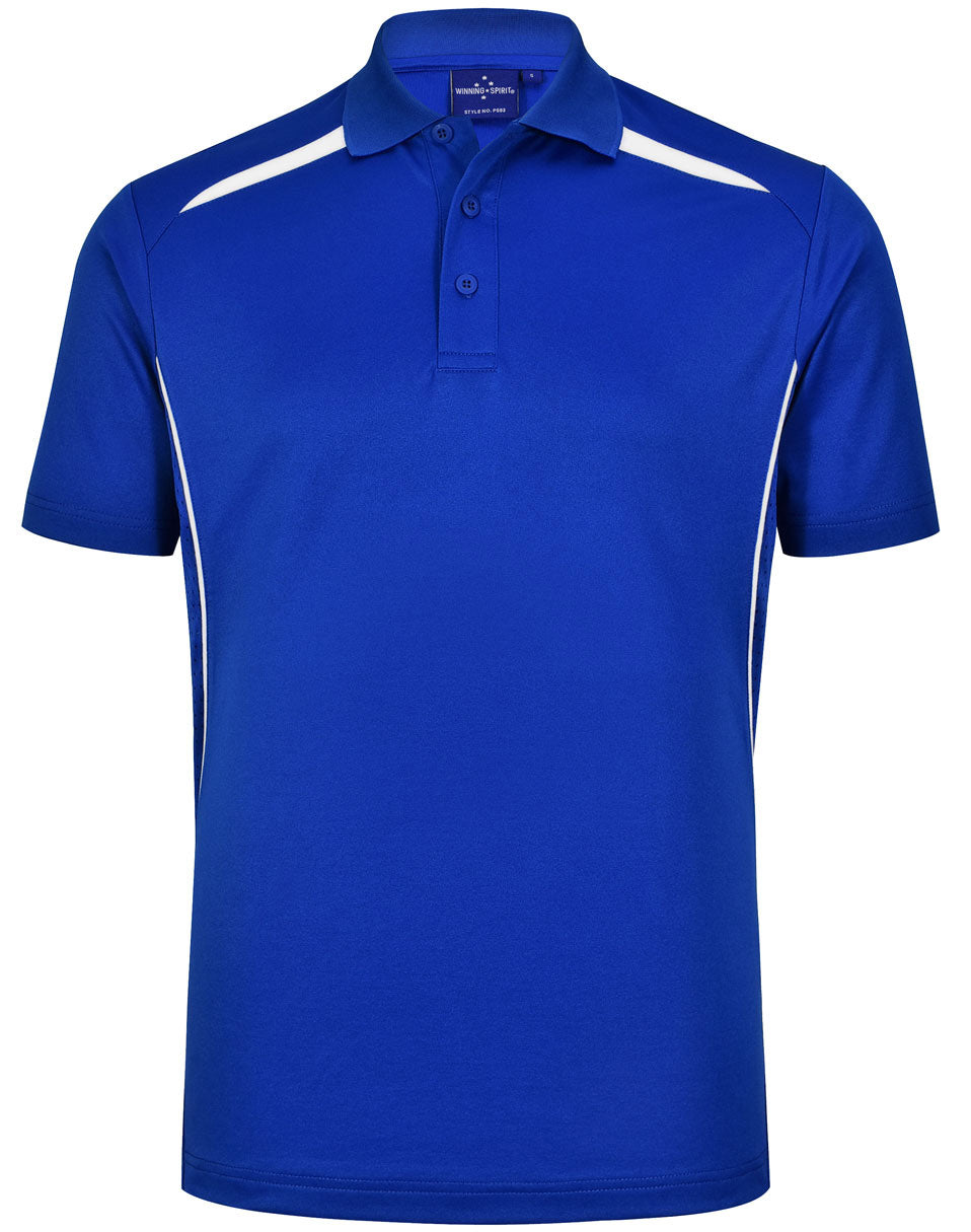 Winning Spirit Mens Sustainable Poly/Cotton Contrast SS Polo 1st (10 colour)-(PS93)