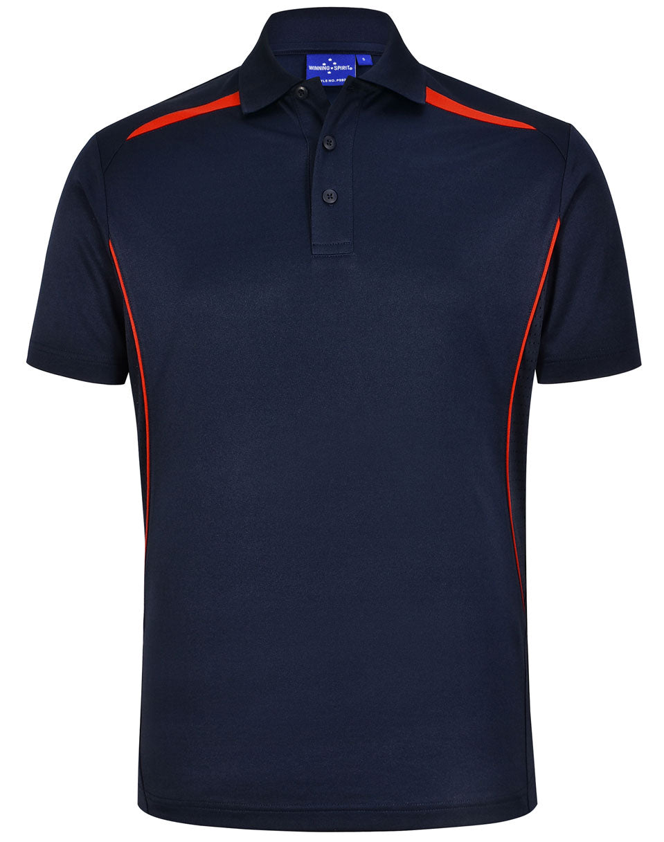 Winning Spirit Mens Sustainable Poly/Cotton Contrast SS Polo 2nd (5 colour)-(PS93)