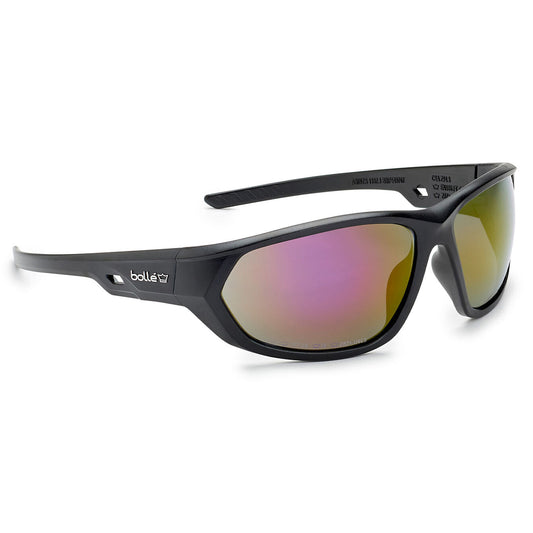 Bolle Safety Komet Fire Flash (Smoky Red Flash) Pc As Lens Black Frame - (PSSKOMEF06)