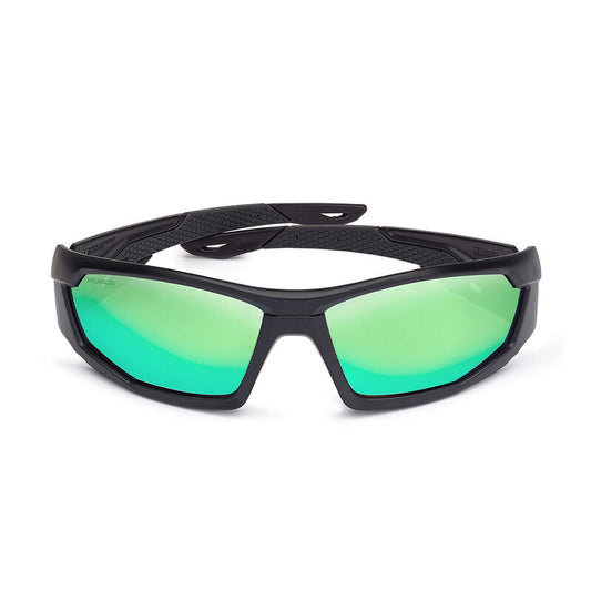 Bolle Safety Mercuro Grey / Black Temples Emerald Flash (Green Flash) Polarised Lens - Soft Drawstring Pouch -(PSSMERCP10)