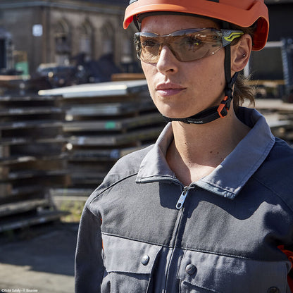 Bolle Safety Silex+ Small Platinum Asaf Copper (Csp) Lens Grey/Lime Temples - (PSSSILPC092)