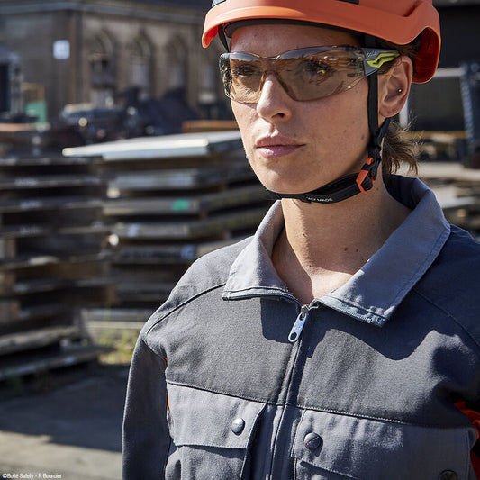 Bolle Safety Silex+ Small Platinum Asaf Copper (Csp) Lens Grey/Lime Temples - (PSSSILPC092)