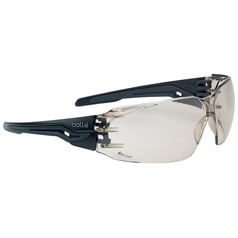 Bolle Safety Silex+ Bssi Platinum Asaf Copper (Csp) Lens W/Matt Black Temples - Soft Drawstring Pouch - (PSSSILPC13B)