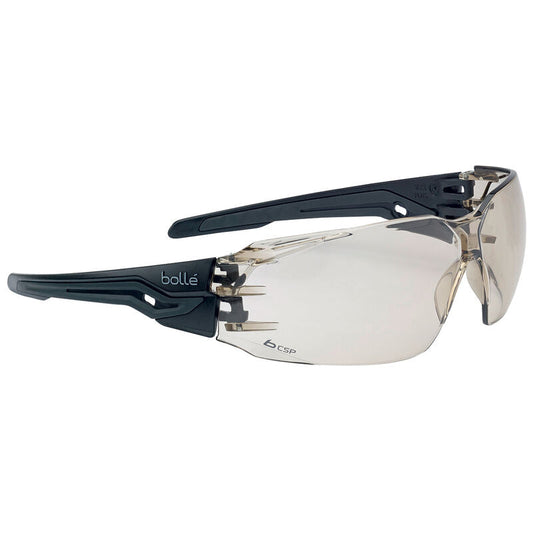 Bolle Safety Silex+ Bssi Platinum Asaf Copper (Csp) Lens W/Matt Black Temples - Soft Drawstring Pouch - (PSSSILPC13B)