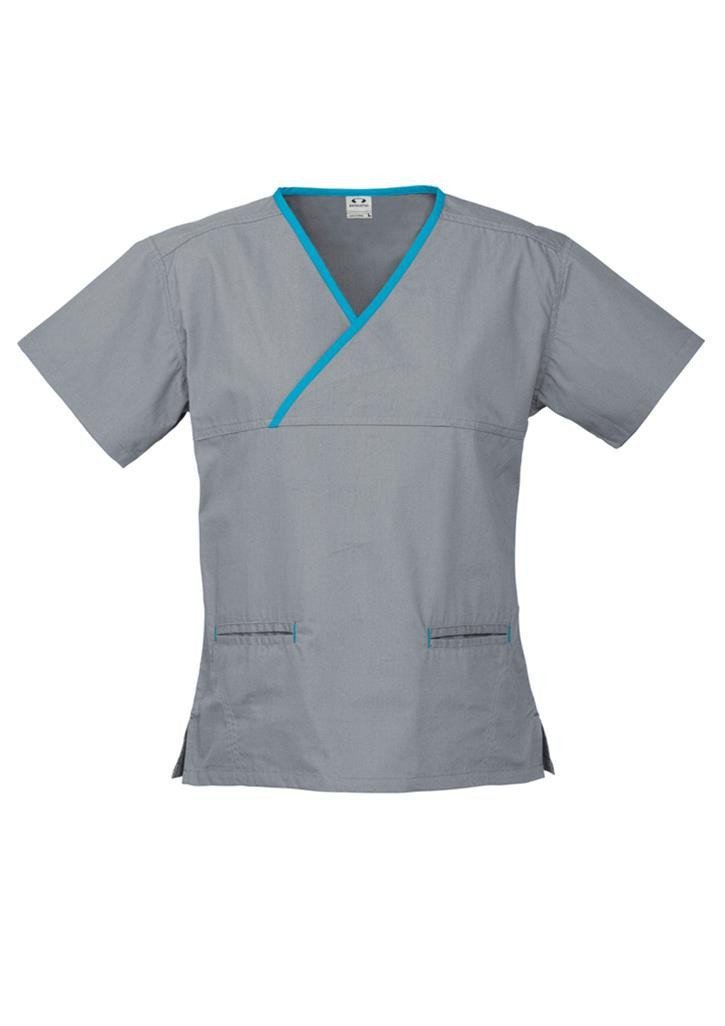 Biz Collection Womens Contrast Scrub Top (H10722)