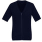 Biz Care Womens Zip Front Short Sleeve Knit (CK962LC)