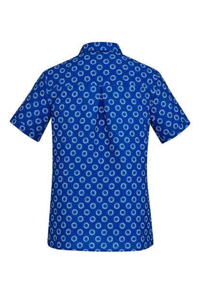 Biz Care Womens Florence Daisy Print Short Sleeve Shirt (CS948LS)