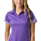 Be Seen-Be Seen Ladies Polo Shirt With Striped Collar 2nd( 7 Color )-Purple-Lavender-White / 8-Uniform Wholesalers - 1