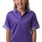 Be Seen-Be Seen Kids Polo Shirt With Striped Collar 4th(14 Color )-Purple-Lavender-White / 6-Uniform Wholesalers - 2