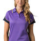 Be Seen-Be Seen Ladies Polo Shirt With Striped Collar 2nd( 7 Color )-Purple-Navy-Gold / 8-Uniform Wholesalers - 2